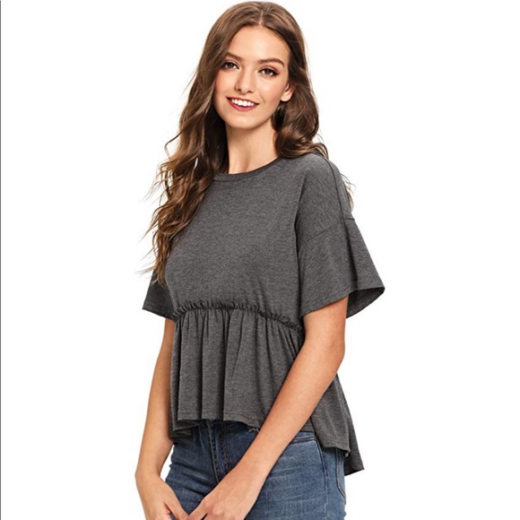 SHEIN Tops - 3/$15 High-Low Hem Ruffle Top